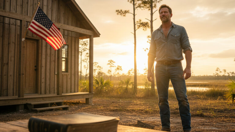 Editorial illustration: ‘I Beat the Game’: Florida Man Builds His Own Home From the Ground U
