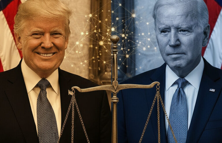 Editorial illustration: Biden-Appointed Judge Blocks Trump Admin From Banning AI Firm Anthropic, Fueling