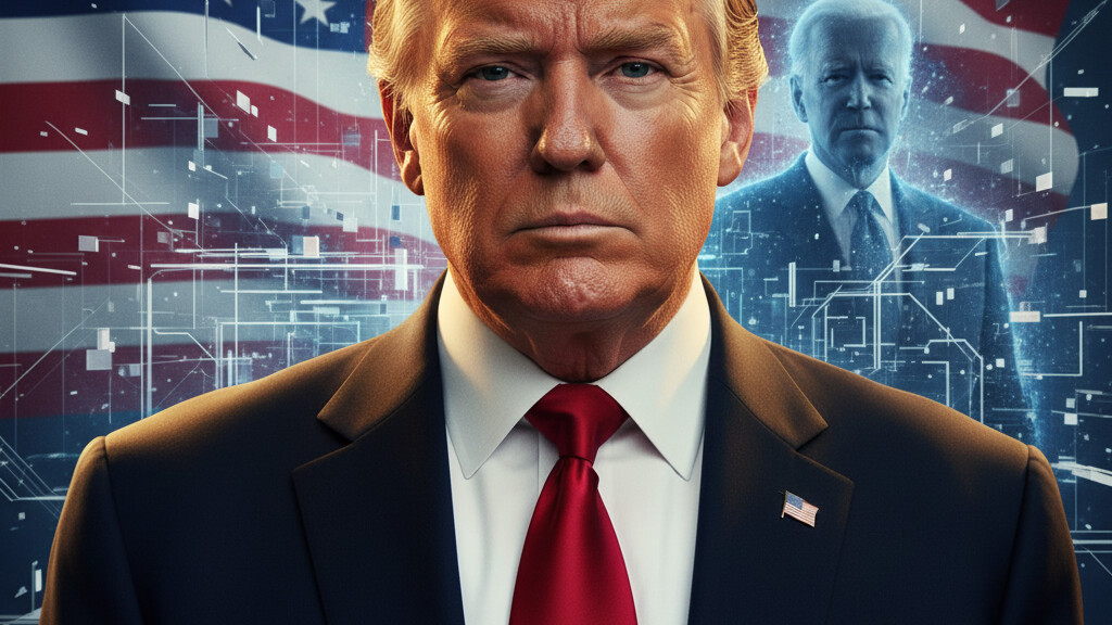 Editorial illustration: Biden-Appointed Judge Blocks Trump From Cutting Ties With ‘Woke’ AI