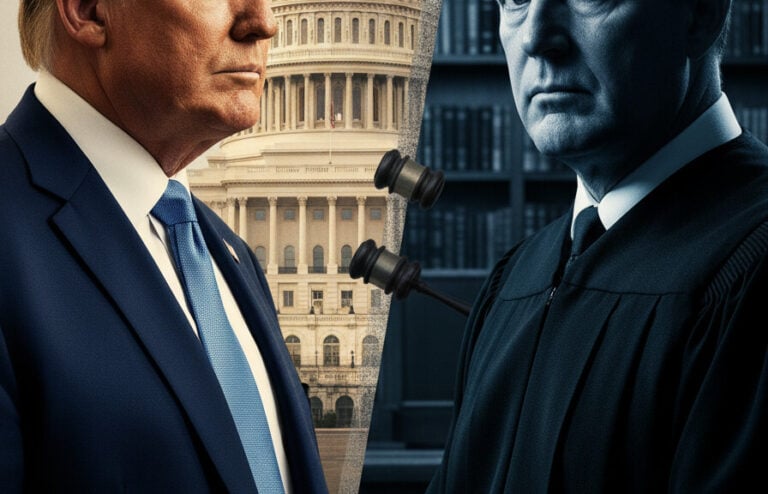 Editorial illustration: Biden Judge Blocks Trump From Forcing Federal Workers Back to Office