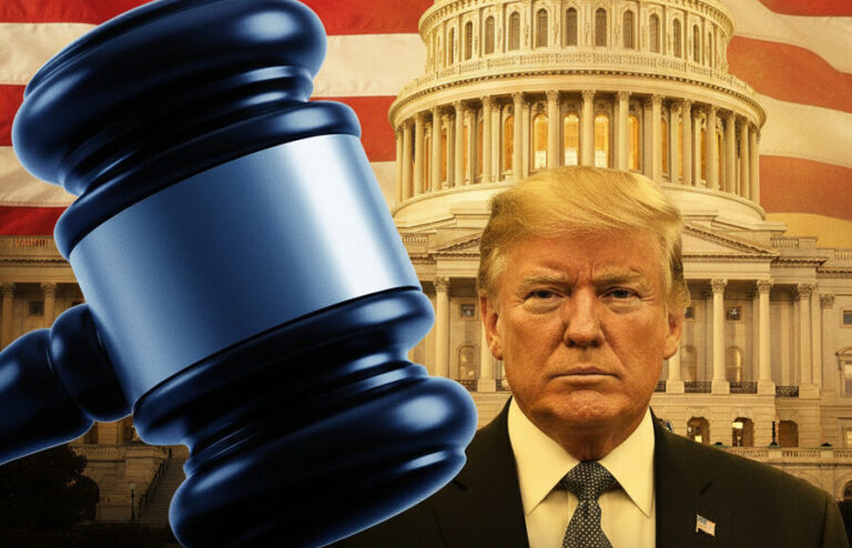 Editorial illustration: Biden Judge Blocks Trump From Forcing Federal Workers Back to Office