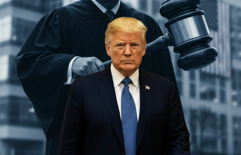 Editorial illustration: Biden Judge Blocks Trump From Forcing Federal Workers Back to Office