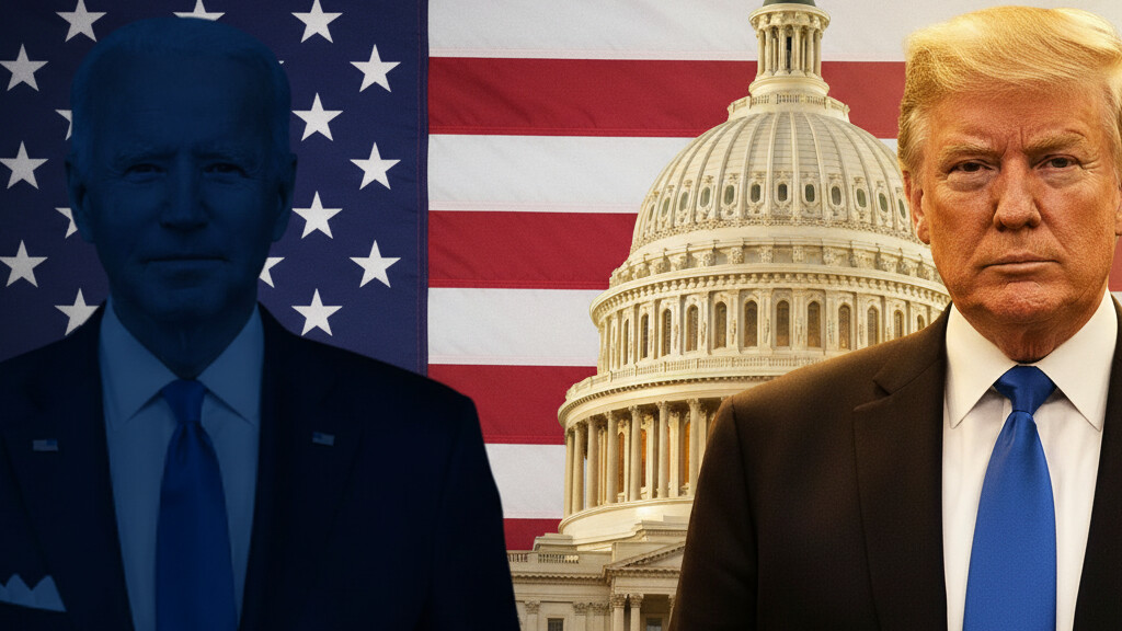 Editorial illustration: Biden Judge Blocks Trump From Forcing Federal Workers Back to Office