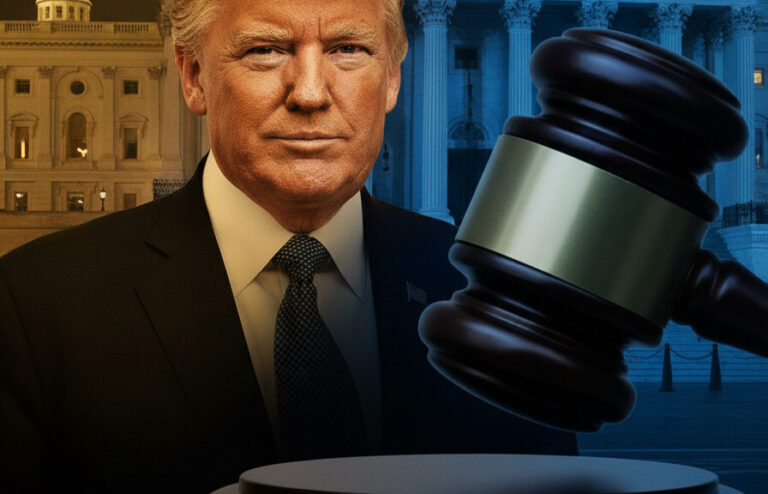 Editorial illustration: Biden Judge Blocks Trump From Forcing Federal Workers Back to Office