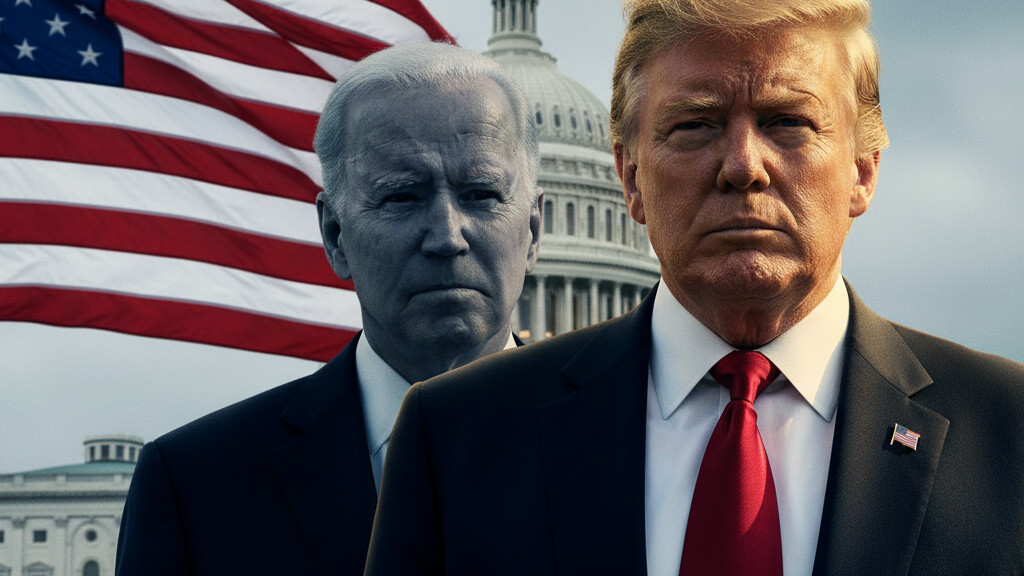 Editorial illustration: Biden Judge Blocks Trump From Forcing Federal Workers Back to Office