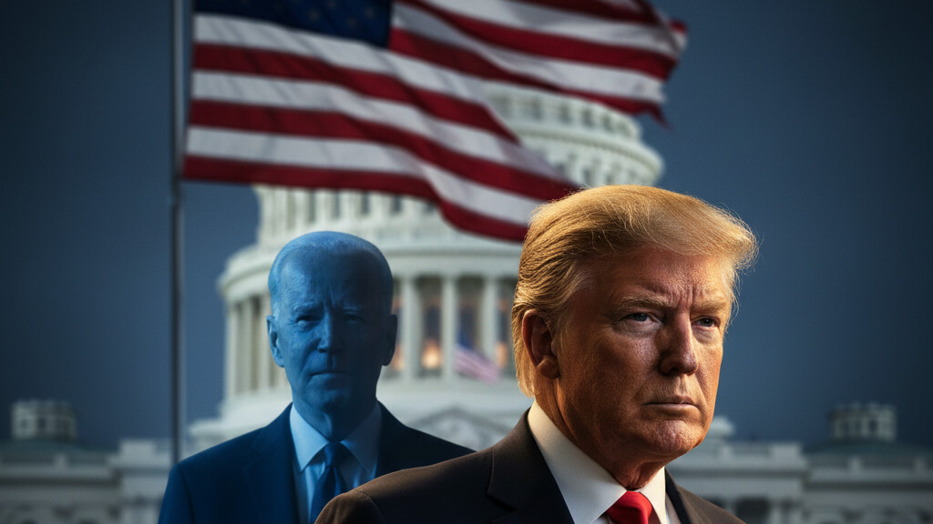Editorial illustration: Biden Judge Blocks Trump From Forcing Federal Workers Back to Office