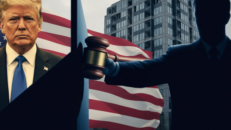 Editorial illustration: Biden Judge Blocks Trump From Forcing Federal Workers Back to Office