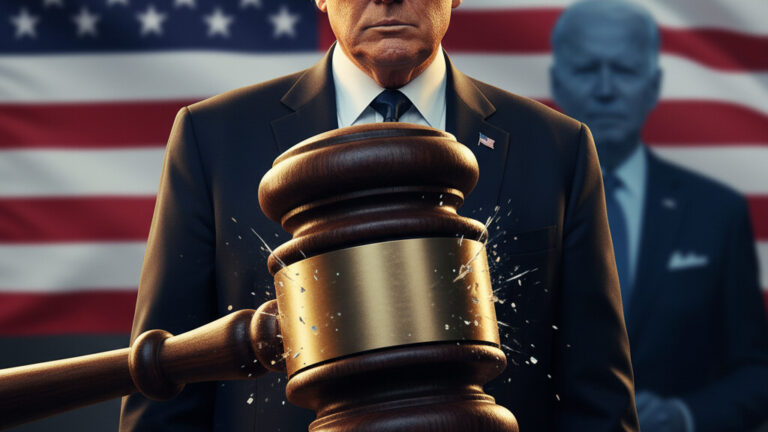 Editorial illustration: Biden Judge Blocks Trump From Forcing Federal Workers Back to Office