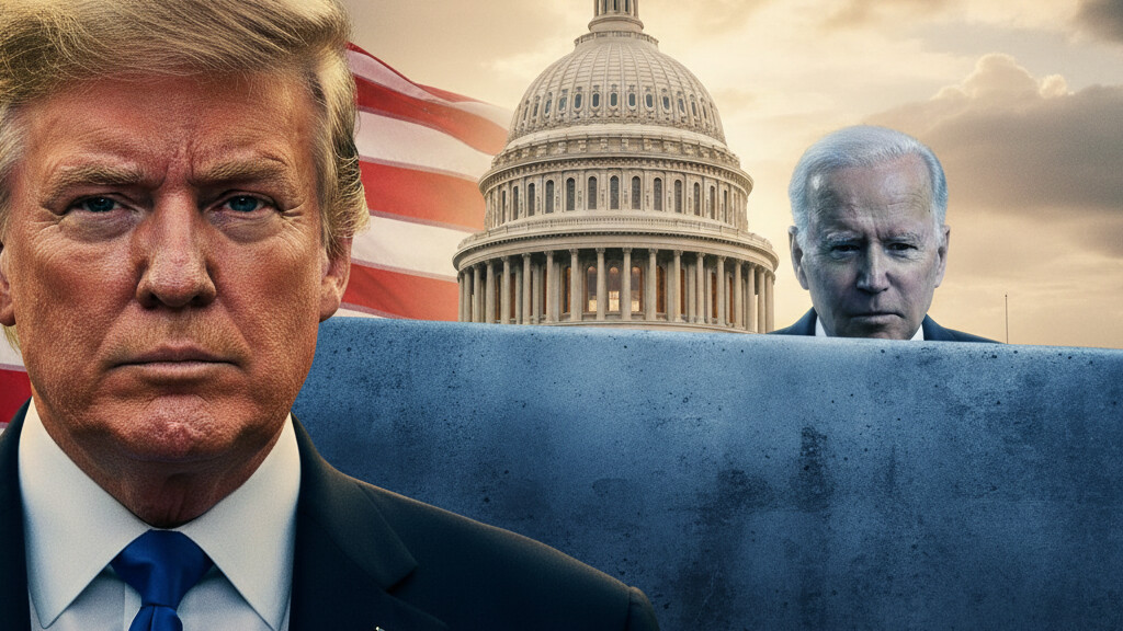 Editorial illustration: Biden Judge Blocks Trump From Forcing Federal Workers Back to Office