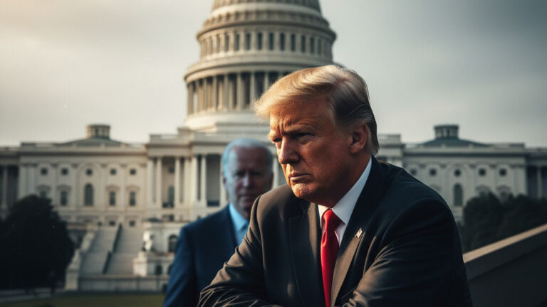 Editorial illustration: Biden Judge Blocks Trump From Forcing Federal Workers Back to Office