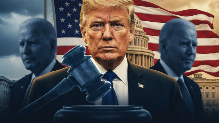 Editorial illustration: Biden Judge Blocks Trump From Forcing Federal Workers Back to Office