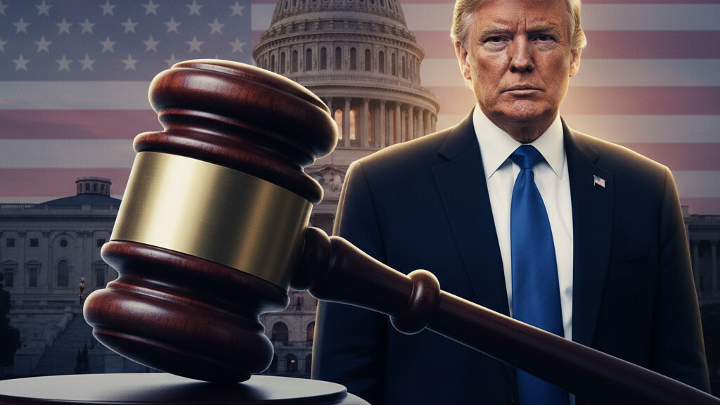 Editorial illustration: Biden Judge Blocks Trump From Forcing Federal Workers Back to Office