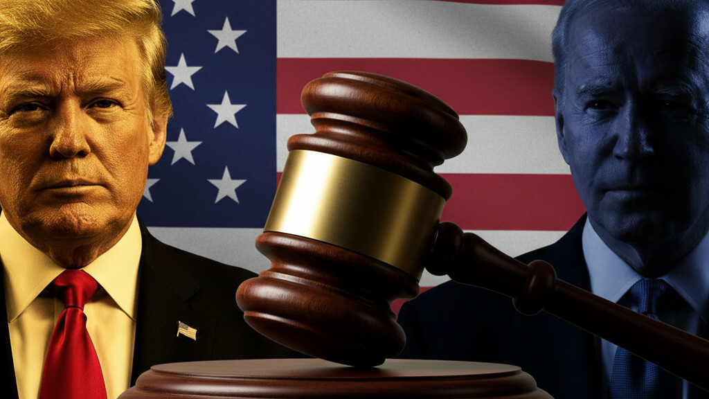 Editorial illustration: Biden Judge Blocks Trump From Forcing Federal Workers Back to Office