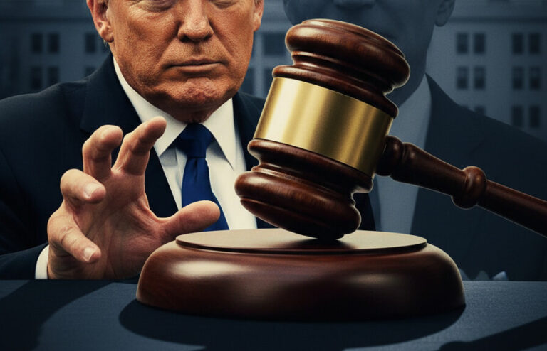 Editorial illustration: Biden Judge Blocks Trump From Forcing Federal Workers Back to Office
