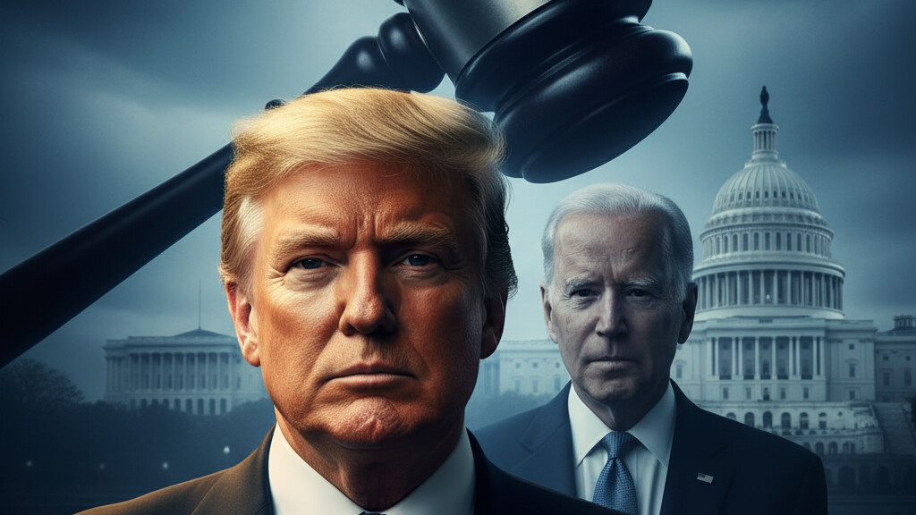 Editorial illustration: Biden Judge Blocks Trump From Forcing Federal Workers Back to Office