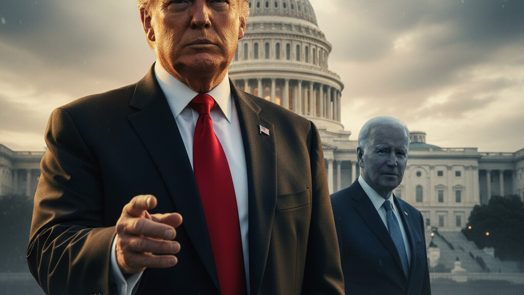 Editorial illustration: Biden Judge Blocks Trump From Forcing Federal Workers Back to Office
