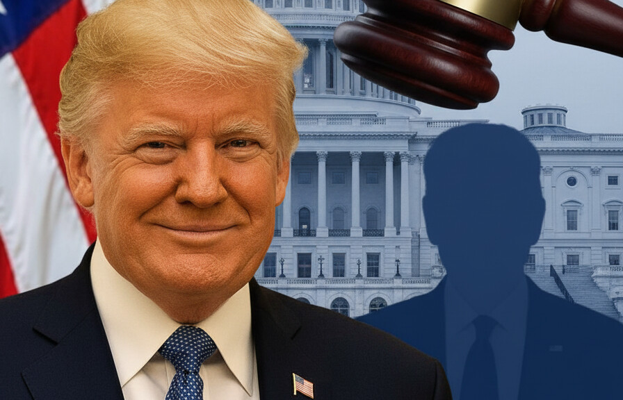 Editorial illustration: Biden Judge Blocks Trump From Forcing Federal Workers Back to Office