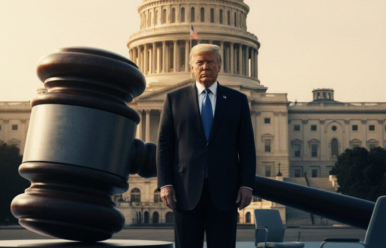 Editorial illustration: Biden Judge Blocks Trump From Forcing Federal Workers Back to Office