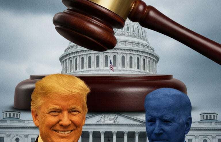 Editorial illustration: Biden Judge Blocks Trump From Forcing Federal Workers Back to Office