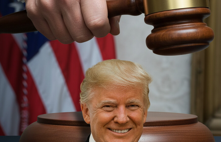 Editorial illustration: Biden Judge Blocks Trump From Forcing Federal Workers Back to Office