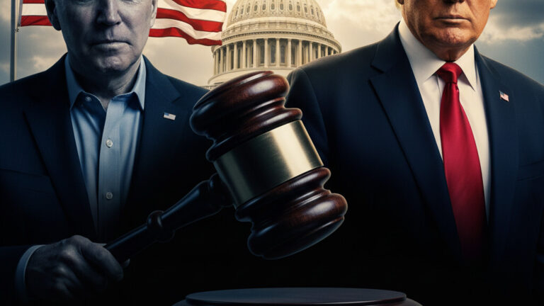 Editorial illustration: Biden Judge Blocks Trump From Forcing Federal Workers Back to Office