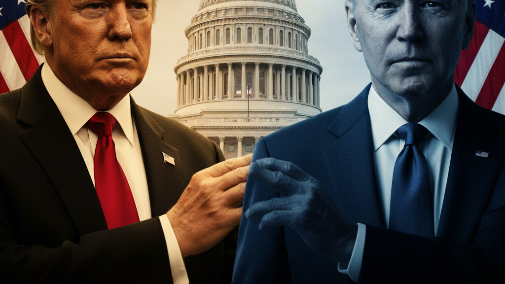 Editorial illustration: Biden Judge Blocks Trump From Forcing Federal Workers Back to Office