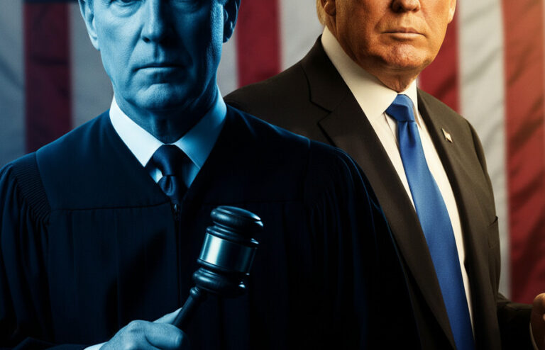 Editorial illustration: Biden Judge Blocks Trump From Forcing Federal Workers Back to Office