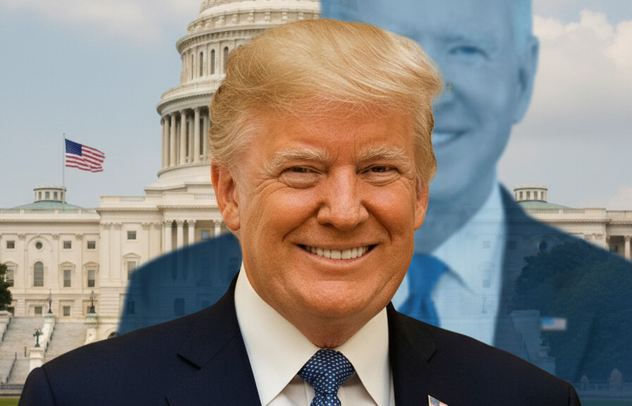 Editorial illustration: Biden Judge Blocks Trump From Forcing Federal Workers Back to Office