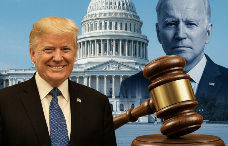 Editorial illustration: Biden Judge Blocks Trump From Forcing Federal Workers Back to Office