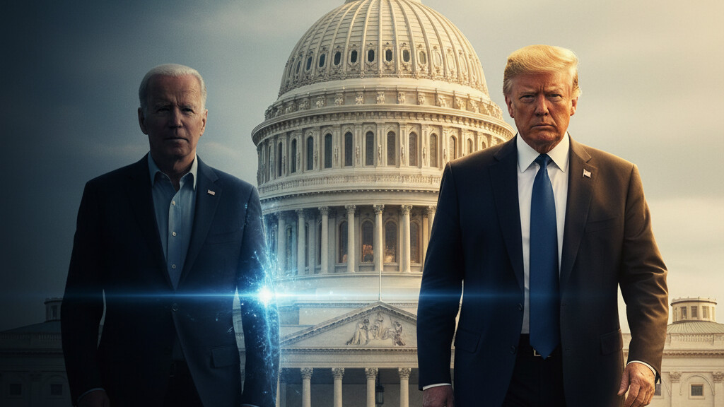 Editorial illustration: Biden Judge Blocks Trump From Forcing Federal Workers Back to Office
