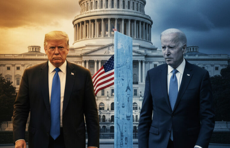 Editorial illustration: Biden Judge Blocks Trump From Forcing Federal Workers Back to Office