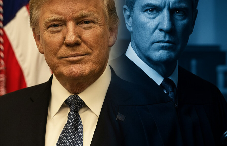Editorial illustration: Biden Judge Blocks Trump From Forcing Federal Workers Back to Office