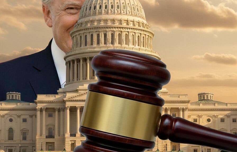 Editorial illustration: Biden Judge Blocks Trump From Forcing Federal Workers Back to Office