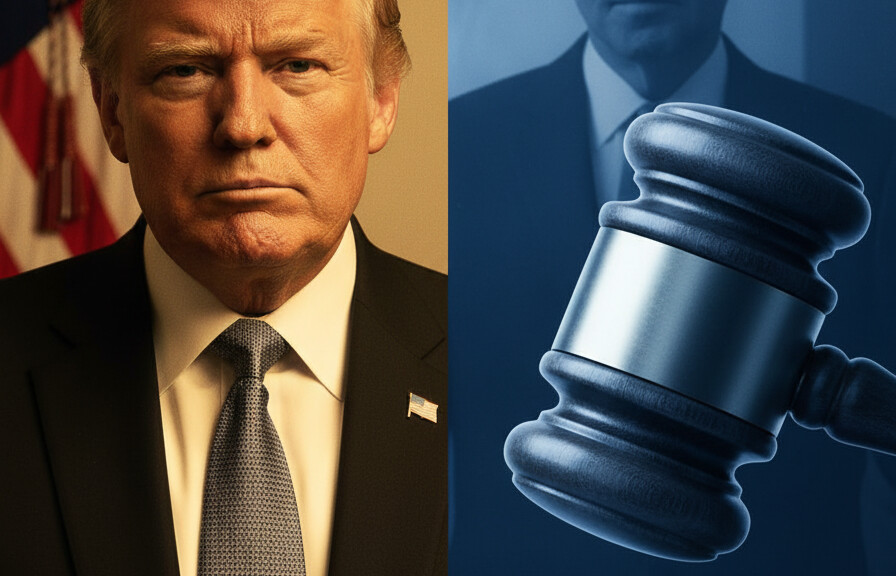 Editorial illustration: Biden Judge Blocks Trump From Forcing Federal Workers Back to Office