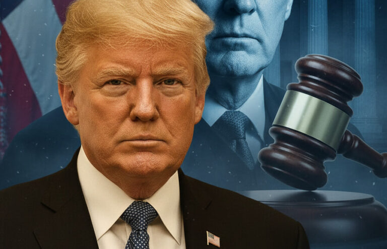 Editorial illustration: Biden Judge Blocks Trump From Forcing Federal Workers Back to Office