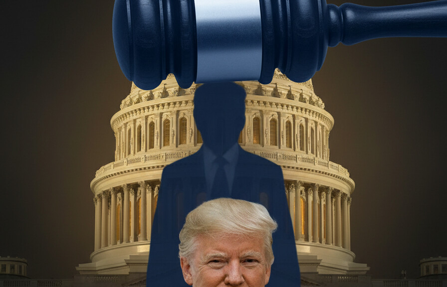 Editorial illustration: Biden Judge Blocks Trump From Forcing Federal Workers Back to Office