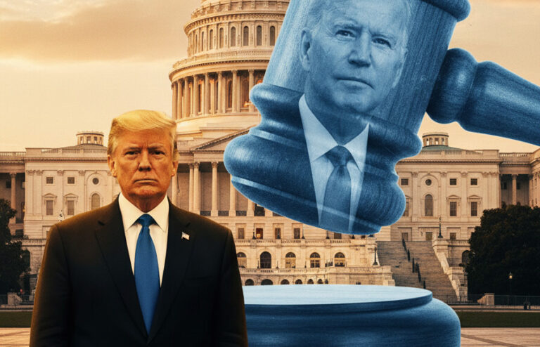 Editorial illustration: Biden Judge Blocks Trump From Forcing Federal Workers Back to Office