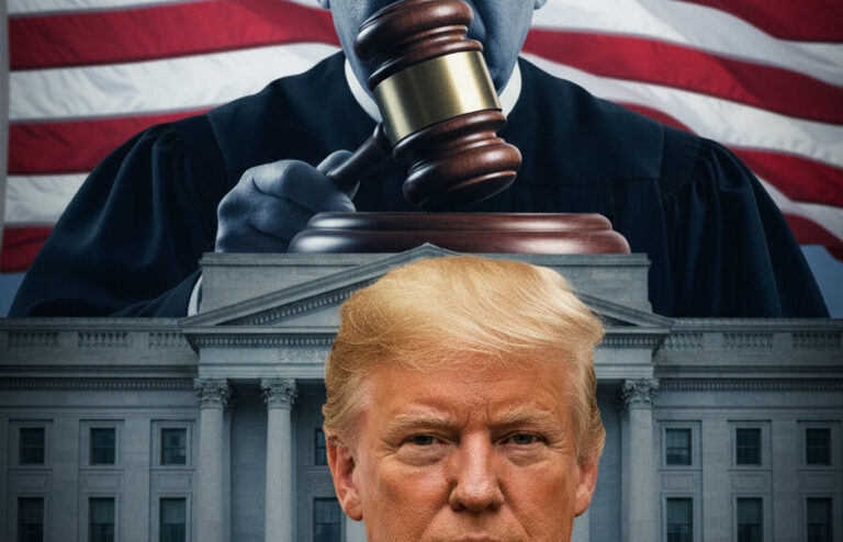 Editorial illustration: Biden Judge Blocks Trump From Forcing Federal Workers Back to Office