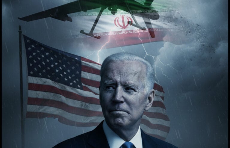 Editorial illustration: Biden’s Blind Spot: Why the White House Dismissed a Domestic Drone Threat from I