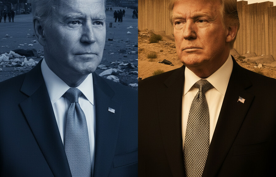 Editorial illustration: Border Bedlam & Beltway Blindness: Voters Demand Action, Not Excuses