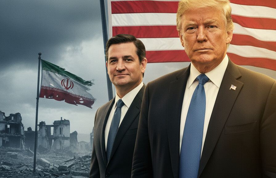 Editorial illustration: Cruz: Trump’s Iran Strike ‘Most Consequential Decision’ of His