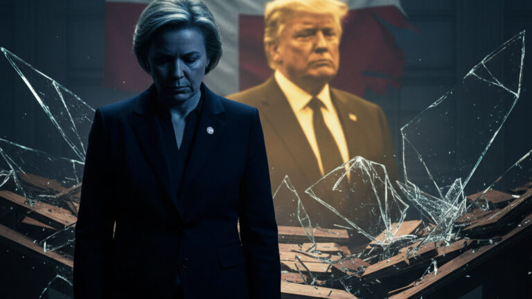 Editorial illustration: Danish PM Frederiksen Resigns in Stunning Election Rebuke After Gamble Backfires