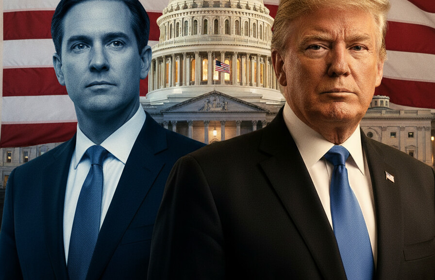 Editorial illustration: Democrats Vow Weekly War Powers Votes to Handcuff Trump’s Iran Strategy