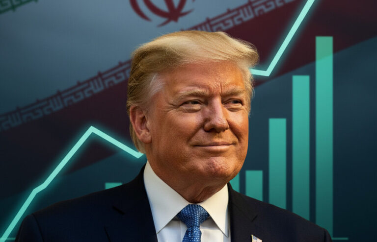 Editorial illustration: Dow Futures Rally Nearly 1,000 Points as Oil Tumbles Below $100 After Trump Paus