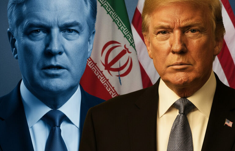 Editorial illustration: German President Slams U.S.-Israel Iran Operations as ‘Breach of International L