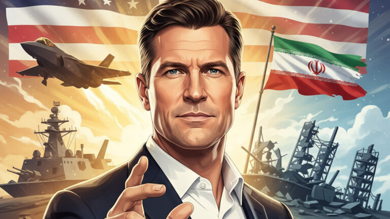 Editorial illustration: Hegseth to Media: ‘Get It Right’ on Iran — This Is Success, Not Chao