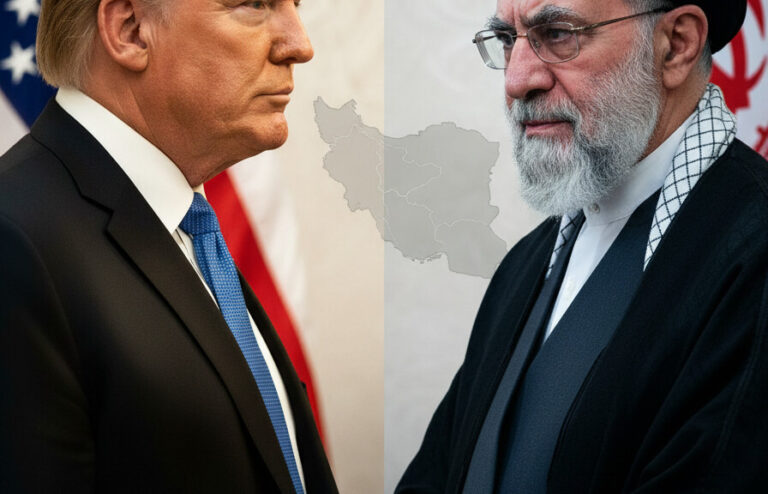 Editorial illustration: Iran Rejects Trump Peace Plan, Demands War Reparations and Hormuz Control