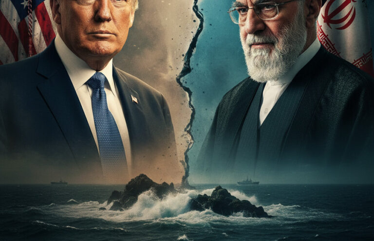 Editorial illustration: Iran Rejects Trump’s Peace Plan, Demands War Reparations and Strait of Hormuz Co