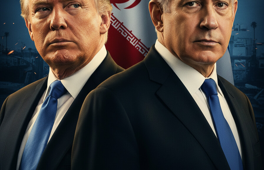 Editorial illustration: Israel Warns Attacks on Iran Will Escalate Despite Trump’s Ceasefire Talks