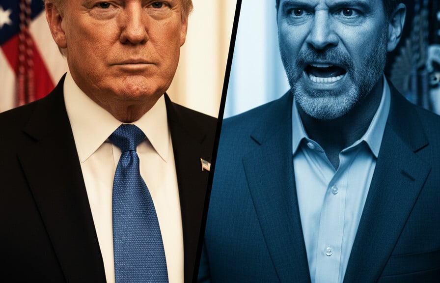 Editorial illustration: Jimmy Kimmel Melts Down Over Trump’s Response to Robert Mueller’s Death